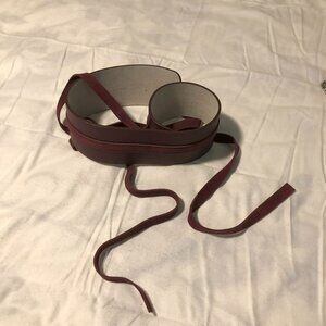 WHBM Wine leather OBI Belt. Size S/M